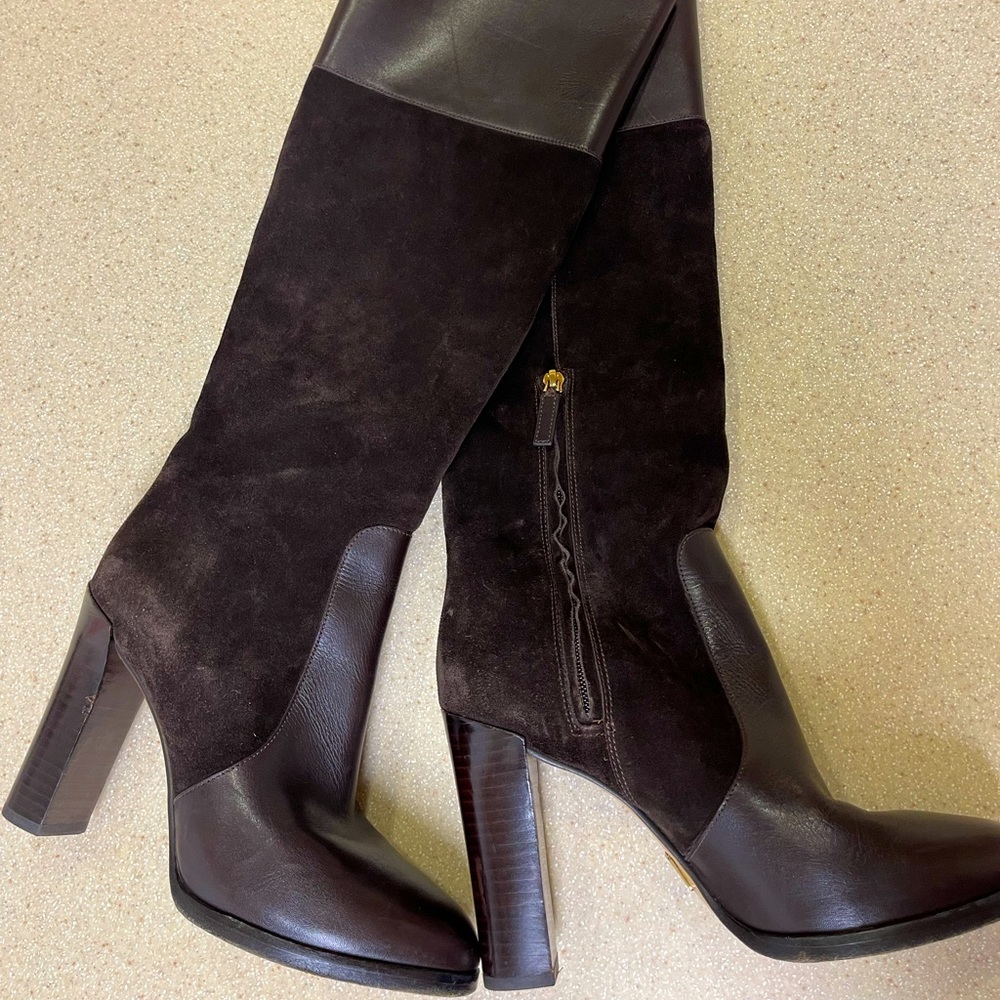 Michael Kors Collection Leather/ Suede Boots